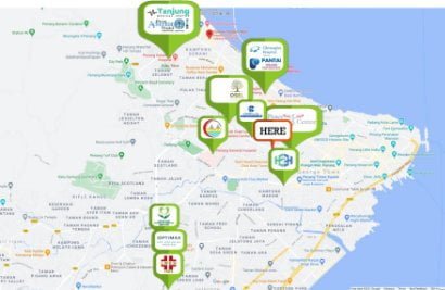 Medical Centres and Hospitals within 5km - 22 Macalisterz Penang